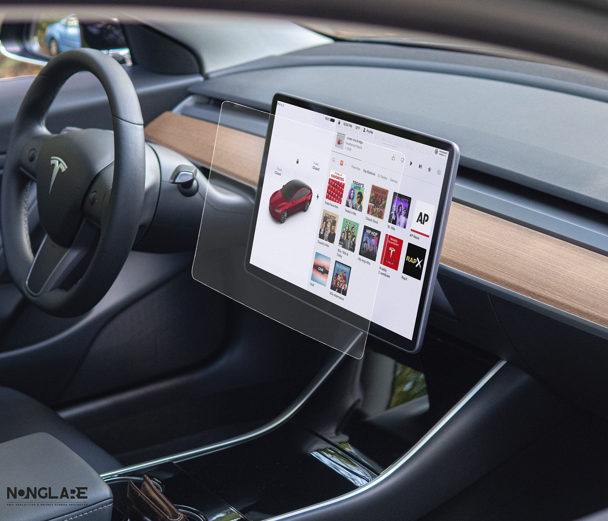 Tesla NONGLARE AR/AG Screen Protector designed for Tesla - No
